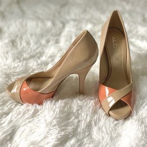 ALDO NUDE/PINK HEELS